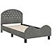 Struttura letto bambini con testata Grigio scuro 80 x 160 cm - Foto miniatura 4
