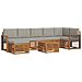Set divani con cuscino 8 pcs Grigio Naturale e Chiaro - Foto miniatura 1