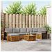 Set divani con cuscino 8 pcs Grigio Naturale e Chiaro - Foto miniatura 2