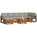 Set divani con cuscino 8 pcs Grigio Naturale e Chiaro - Foto miniatura 3