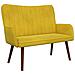 Sofa a Due Posti Giallo 115 x 61 x 87 cm Velluto - Foto miniatura 1