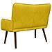 Sofa a Due Posti Giallo 115 x 61 x 87 cm Velluto - Foto miniatura 6