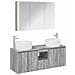 Set di Armadi da Bagno 4 pcs Sonoma grigio Legno ingegnerizzato - Foto miniatura 1