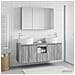 Set di Armadi da Bagno 4 pcs Sonoma grigio Legno ingegnerizzato - Foto miniatura 4