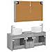 Set di Armadi da Bagno 4 pcs Sonoma grigio Legno ingegnerizzato - Foto miniatura 8