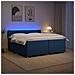 Letto box spring con materasso Blu 200 x 200 cm Tessuto - Foto miniatura 2