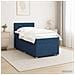 Letto box spring con materasso Blu 100 x 200 cm Tessuto - Foto miniatura 2