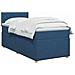 Letto box spring con materasso Blu 100 x 200 cm Tessuto - Foto miniatura 3