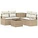 Set di divani 6 pz Beige e Bianco Crema - Foto miniatura 1