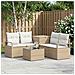 Set di divani 6 pz Beige e Bianco Crema - Foto miniatura 8