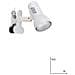 SPOT-CARRERA-C - Lampada da tavolo con pinza di colore bianco 42 watt E27 - Foto miniatura 2