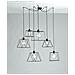I-BROOKLYN-S6 - Lampadario con paralumi di varia forma 60 watt E27 - Foto miniatura 2