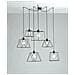 I-BROOKLYN-S6 - Lampadario con paralumi di varia forma 60 watt E27 - Foto miniatura 1