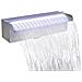 Cascata Per Laghetto Rettangolare In Acciaio Inossidabile 30 Cm E Led - Foto miniatura 3