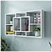 Espositore da Parete Galleggiante 8 Scomparti Bianco - Foto miniatura 2