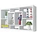Espositore da Parete Galleggiante 8 Scomparti Bianco - Foto miniatura 3