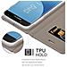 Custodia Compatibile Con Samsung Galaxy J3 2017 In Grigio Chiaro Marrone - Coperchio Protettiva Con Chiusura Magnetica, Funzione Stand E Tasca Per Le Carte - Foto miniatura 6