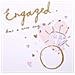 Engagement Congratulazioni Card Da - Glitter Abbellita Anello Di Disegno - Foto miniatura 1