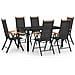 Set Mobili da Pranzo da Giardino 7 pz in Alluminio Nero - Foto miniatura 1