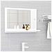 Specchio da Bagno Bianco 60x10,5x37 cm in Legno Multistrato - Foto miniatura 1