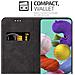 Custodia Compatibile Con Samsung Galaxy A51 4g / M40s In Nero Marrone - Coperchio Protettiva Con Chiusura Magnetica, Funzione Stand E Tasca Per Le Carte - Foto miniatura 4