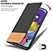 Custodia Compatibile Con Samsung Galaxy A51 4g / M40s In Nero Marrone - Coperchio Protettiva Con Chiusura Magnetica, Funzione Stand E Tasca Per Le Carte - Foto miniatura 7