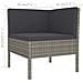 Set Divani Da Giardino 9 Pz Con Cuscini In Polyrattan Grigio - Foto miniatura 7