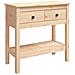 Tavolo Consolle 75x35x75 Cm In Legno Massello Di Pino - Foto miniatura 2