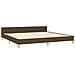 Giroletto senza Materasso Marrone Scuro 200x200 cm in Tessuto - Foto miniatura 7