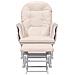 Poltrona Glider Con Sgabello Rosa Chiaro In Tessuto - Foto miniatura 3