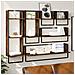 Set Mensole Parete Con Aste 6pz Rovere Fumo Legno Multistrato - Foto miniatura 1