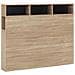 Testata Letto Zeus 145 Cm Con Contenitore Rovere, 2 Ante 9 Fori - Foto miniatura 1