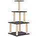 Albero Per Gatti Con Tiragraffi In Sisal Grigio Scuro 111 Cm - Foto miniatura 3