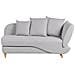 Chaise Longue Versione Destra Meri Lino Sintetico Grigio Chiaro Con Contenitore - Foto miniatura 2