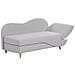 Chaise Longue Versione Destra Meri Lino Sintetico Grigio Chiaro Con Contenitore - Foto miniatura 6