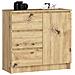 Cassettiera JERRY, 1 anta e 3 cassetti, 80x35x77 cm, Colore Quercia Artisan - Foto miniatura 1