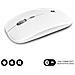 DUAL FLAT MOUSE RECHARGEABLE 1600 DPI WHITE SUBMO-DFLAT21 - Foto miniatura 1