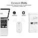 DUAL FLAT MOUSE RECHARGEABLE 1600 DPI WHITE SUBMO-DFLAT21 - Foto miniatura 2
