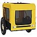 Rimorchio Da Bici Per Animali Giallo E Nero Oxford E Ferro - Foto miniatura 4