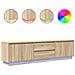 Mobile Porta TV con Luci LED Rovere Sonoma 193,5x41x50 cm - Foto miniatura 1