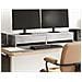 Supporto Monitor Con Cassetti Grigio 100x27x15 Cm In Truciolato - Foto miniatura 1