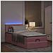 Pouf Letto Con Materasso E Led Rosa 80x200cm In Velluto - Foto miniatura 3