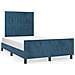 Giroletto Senza Materasso Blu Scuro 120x190 Cm Velluto - Foto miniatura 2