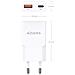 ASCH-30W2P046-W Caricabatterie per dispositivi mobili Fotocamera, MP3, MP4, Telefono cellulare, Navigatore, Computer portatile, Console portatile, Smartphone, Tablet, Universale Bianco AC Ricarica rapida Interno - Foto miniatura 5