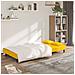 Divano Letto a 2 Posti con 2 Cuscini Giallo in Velluto - Foto miniatura 3