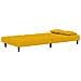 Divano Letto a 2 Posti con 2 Cuscini Giallo in Velluto - Foto miniatura 6