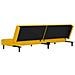 Divano Letto a 2 Posti con 2 Cuscini Giallo in Velluto - Foto miniatura 8