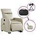 Poltrona Alzapersona Elettrica Reclinabile Crema in Similpelle - Foto miniatura 5