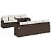 Set Divano da Giardino 9 pcs Marrone 100 x 55 x 73 cm - Foto miniatura 1