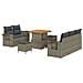 Set Divano da Giardino 8 pcs Grigio polyrattan - Foto miniatura 1